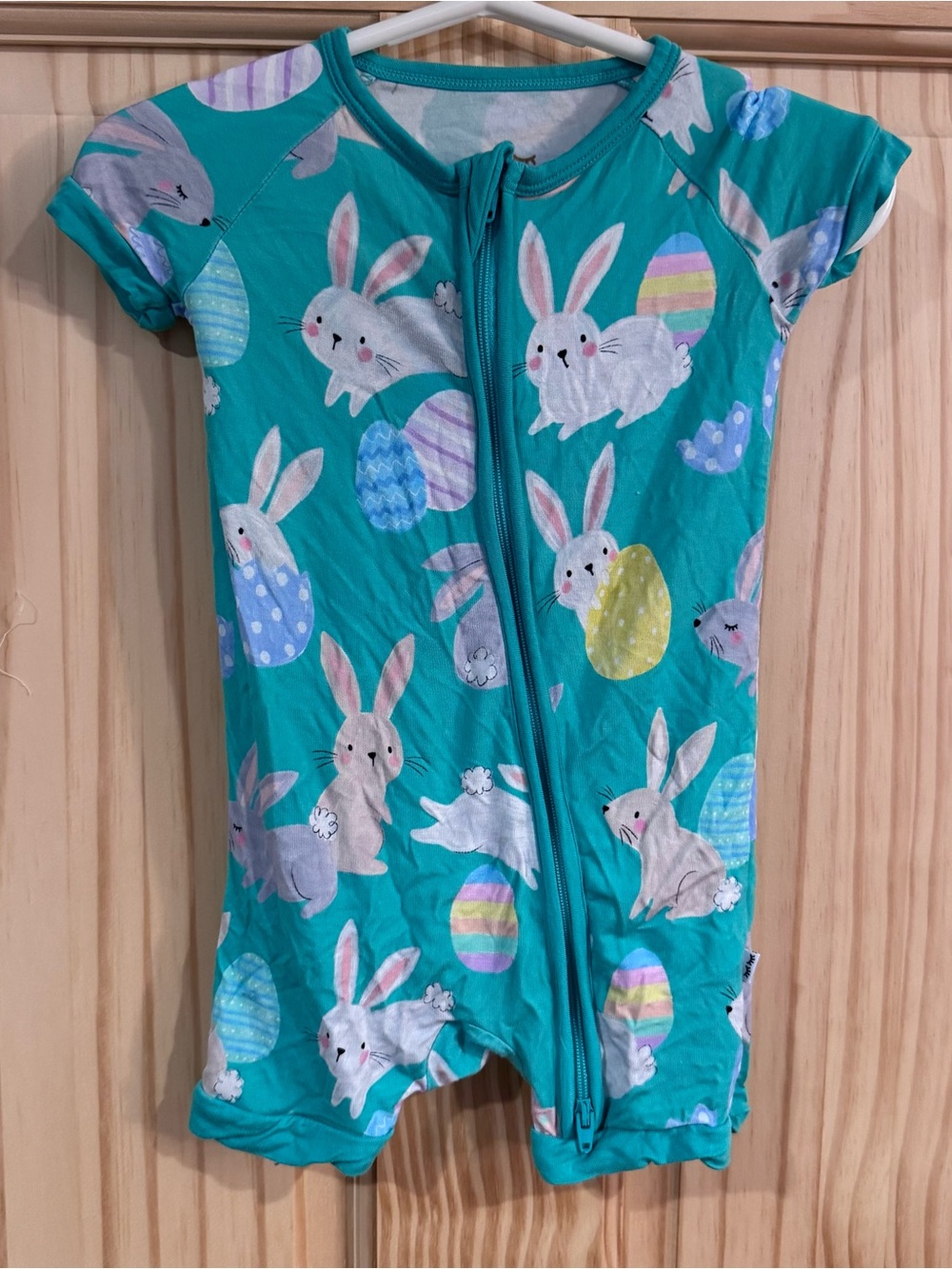 Little Sleepies Bamboo Shorty Romper Hoppy Days Easter 6-12 months